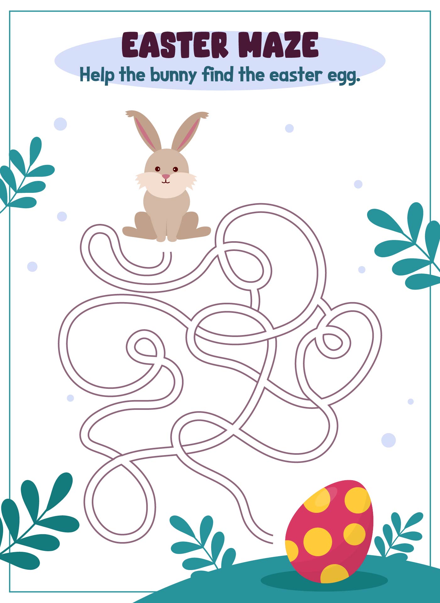 Easter Bunny Mazes Printables