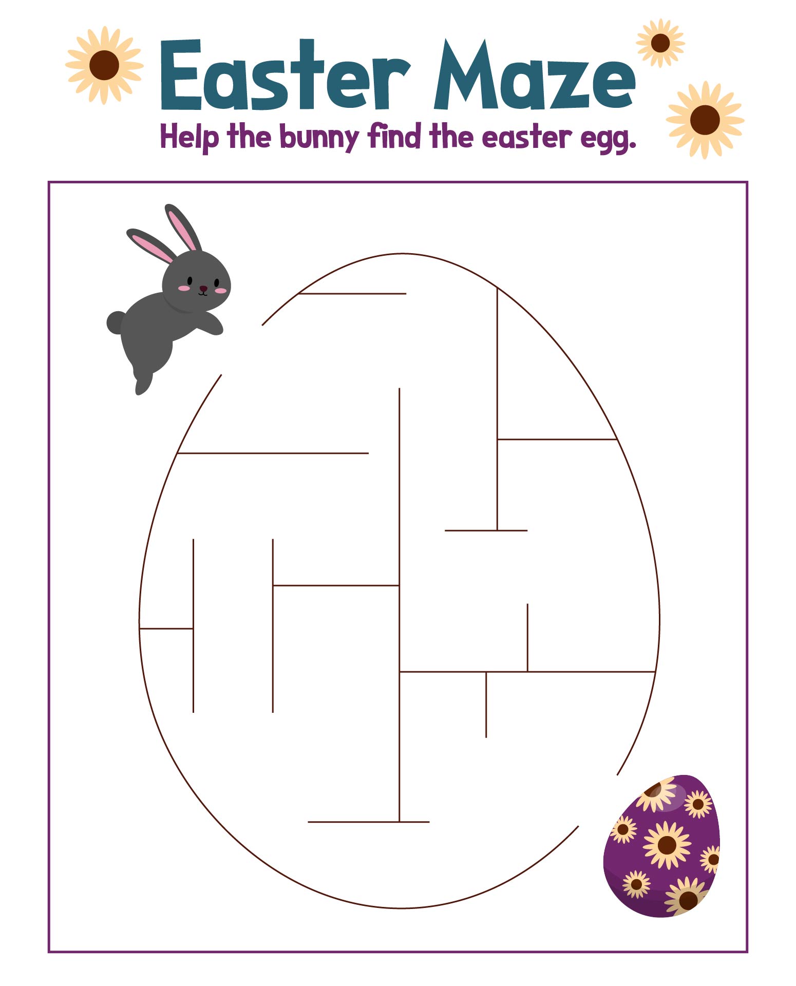 Easy Easter Mazes for Toddlers