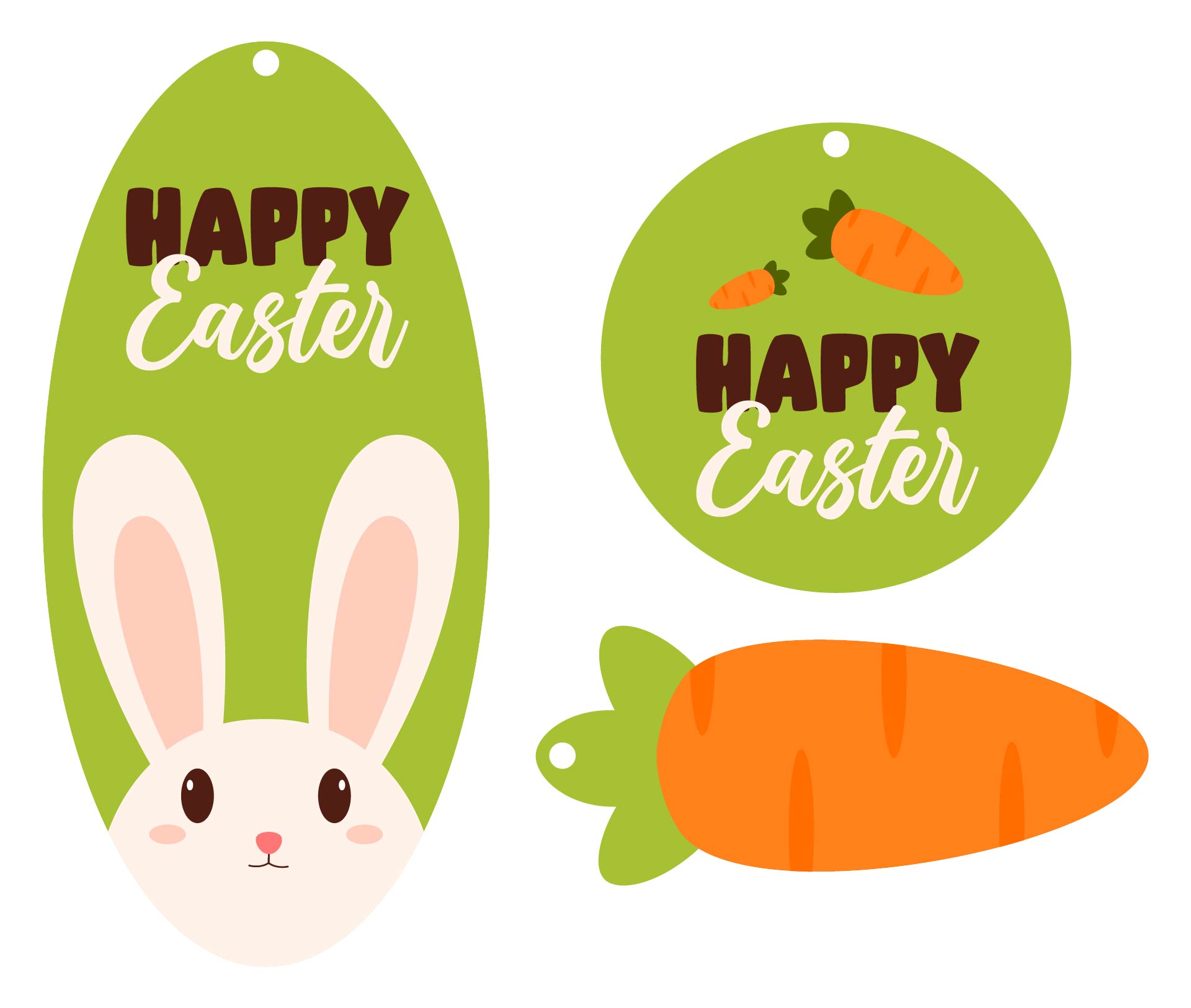 Festive Bunny Easter Printable Tags