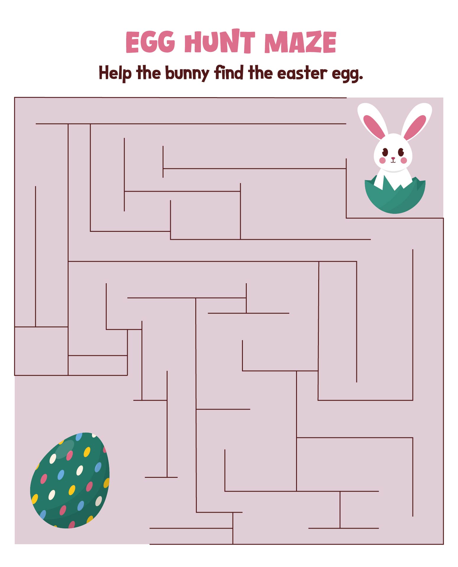 Kids Easter Egg Hunt Mazes