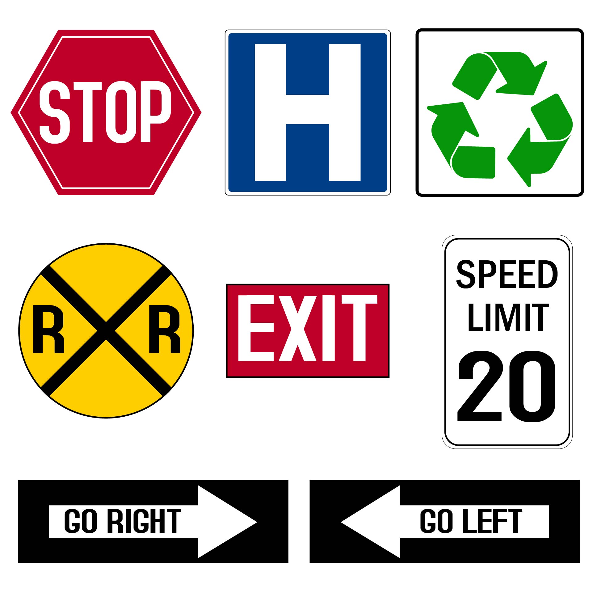 Printable Community Center Directional Signs