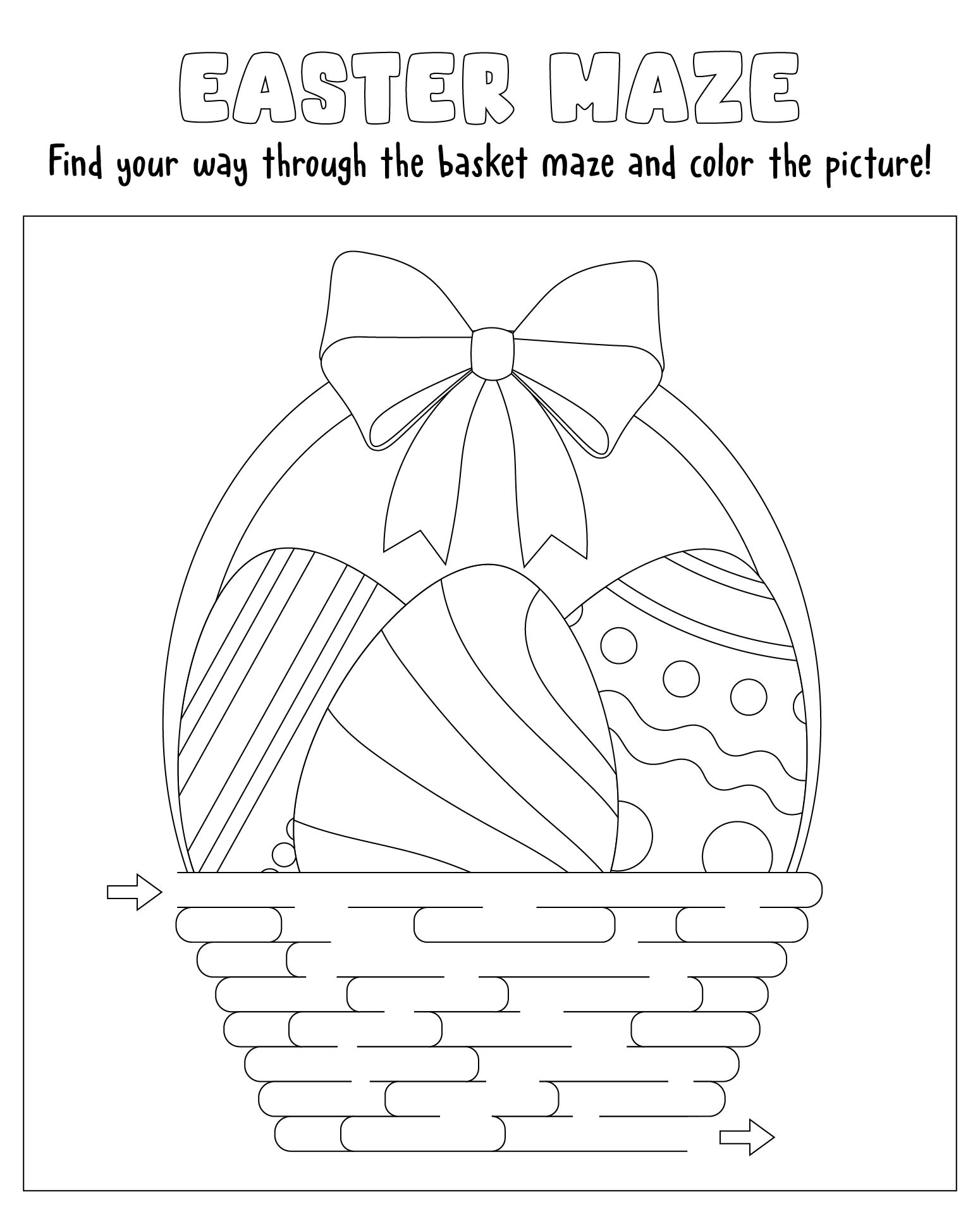 Printable Easter Basket Mazes