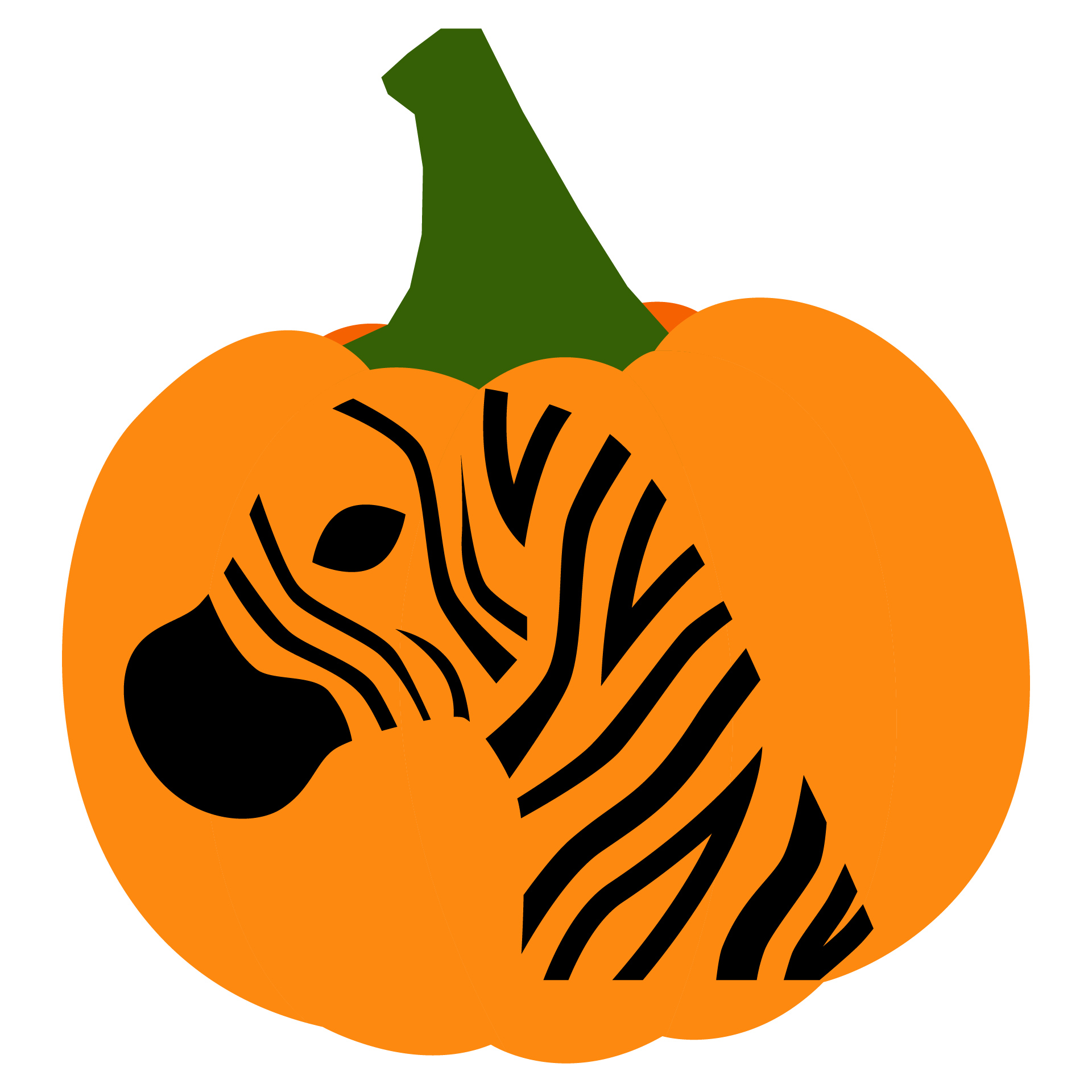 Pumpkin Stencils Zebra