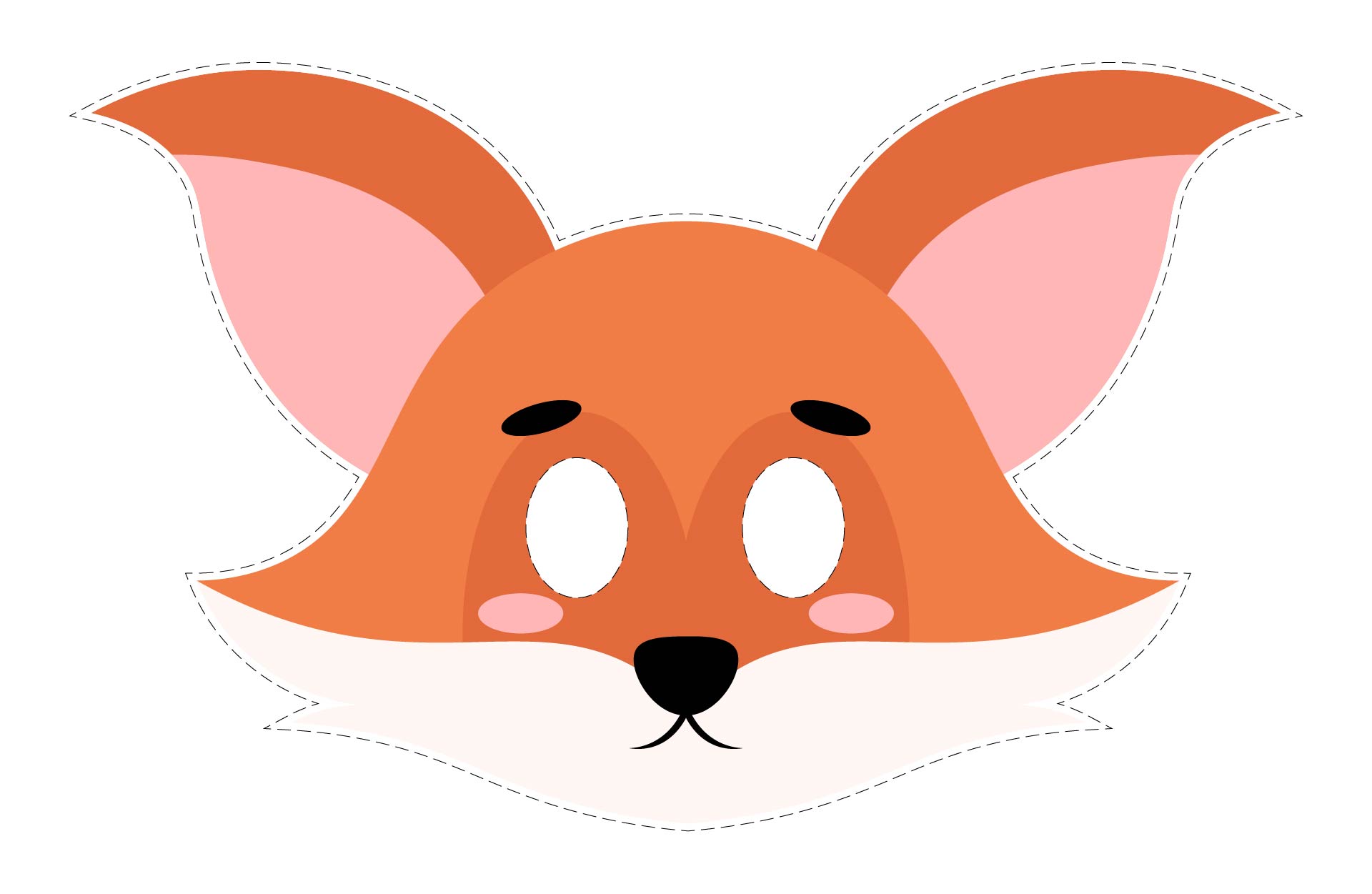 Fox Mask Template
