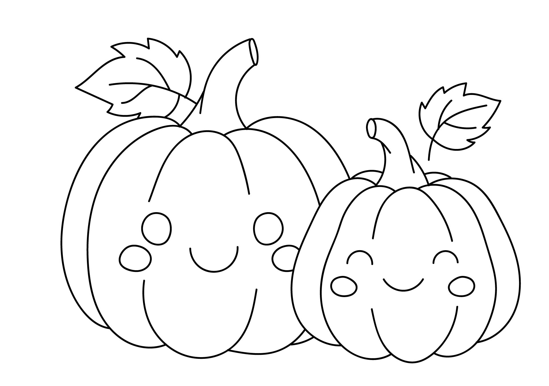 Fall Coloring Pumpkin Templates
