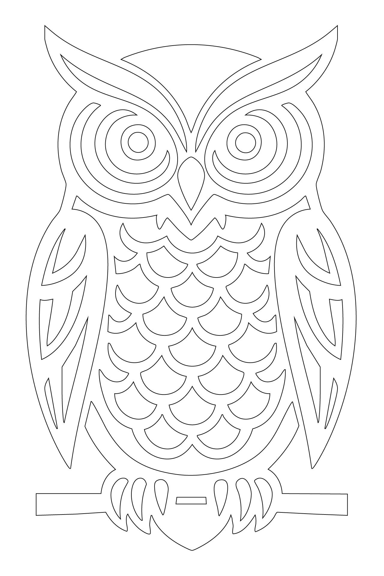 Owl Pumpkin Template