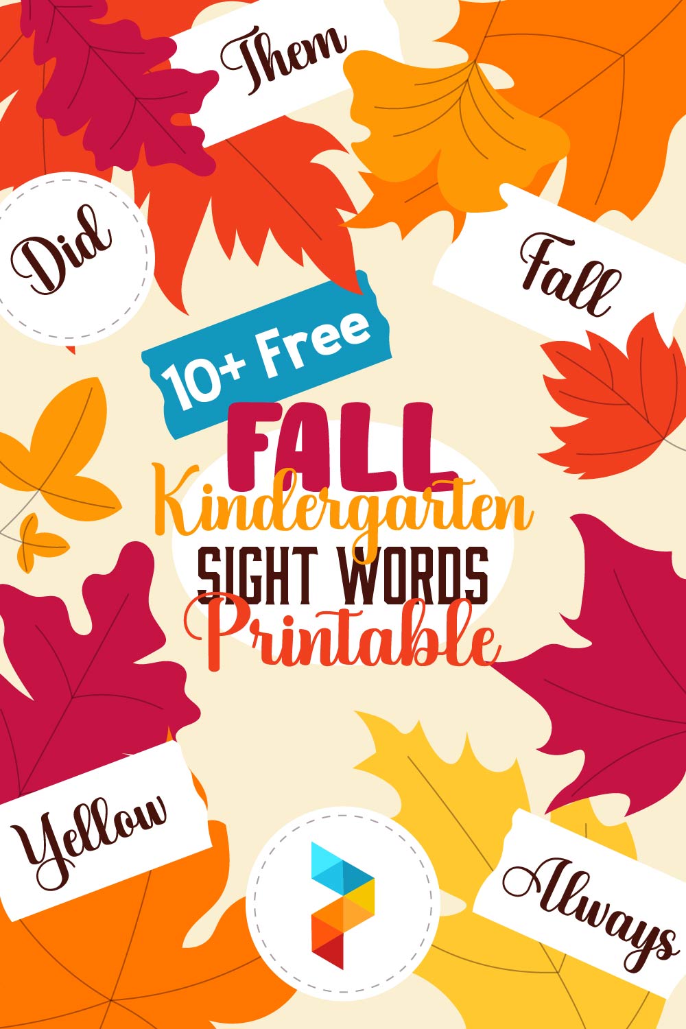 Fall Kindergarten Sight Words