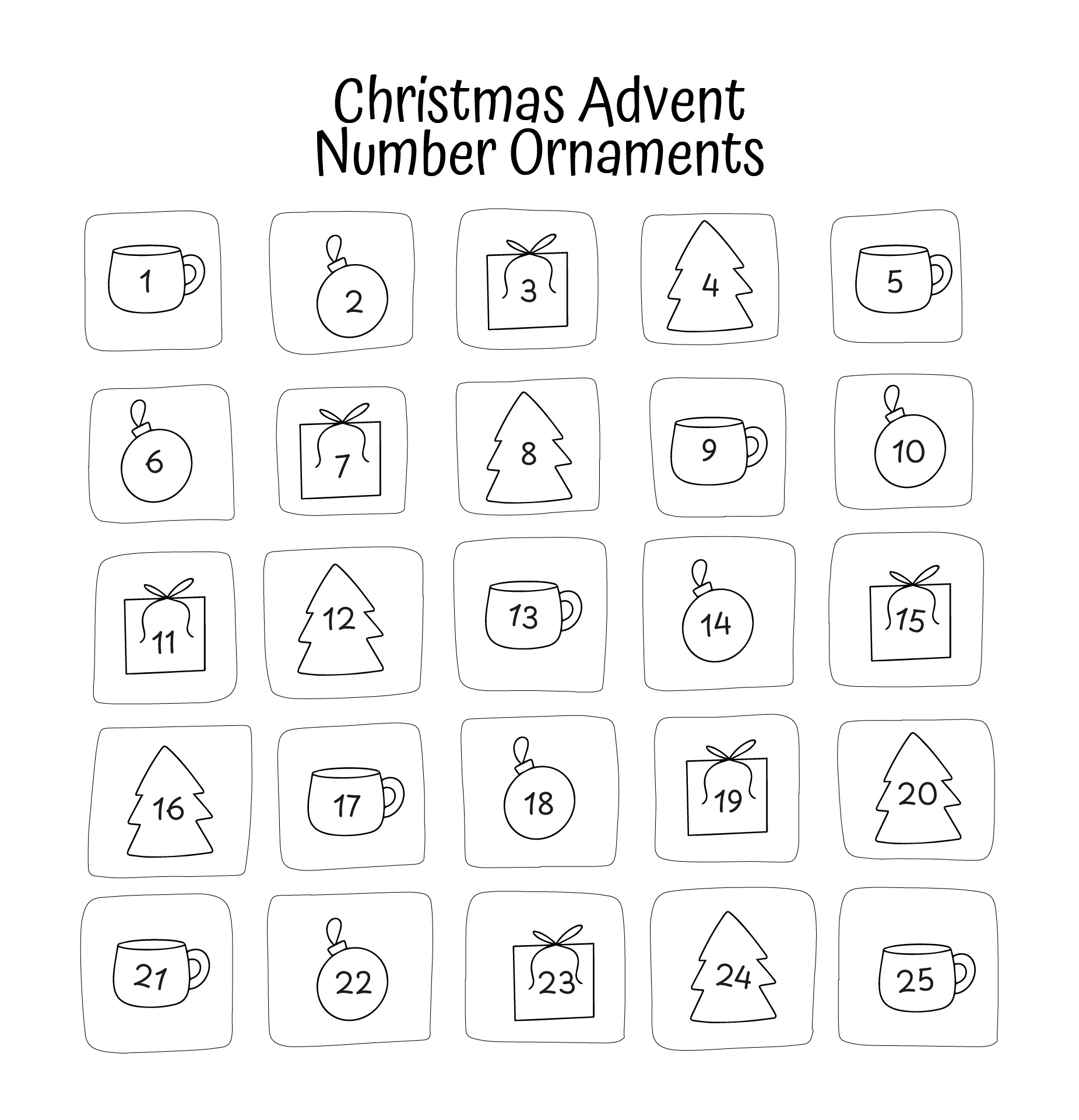 Advent Countdown Number