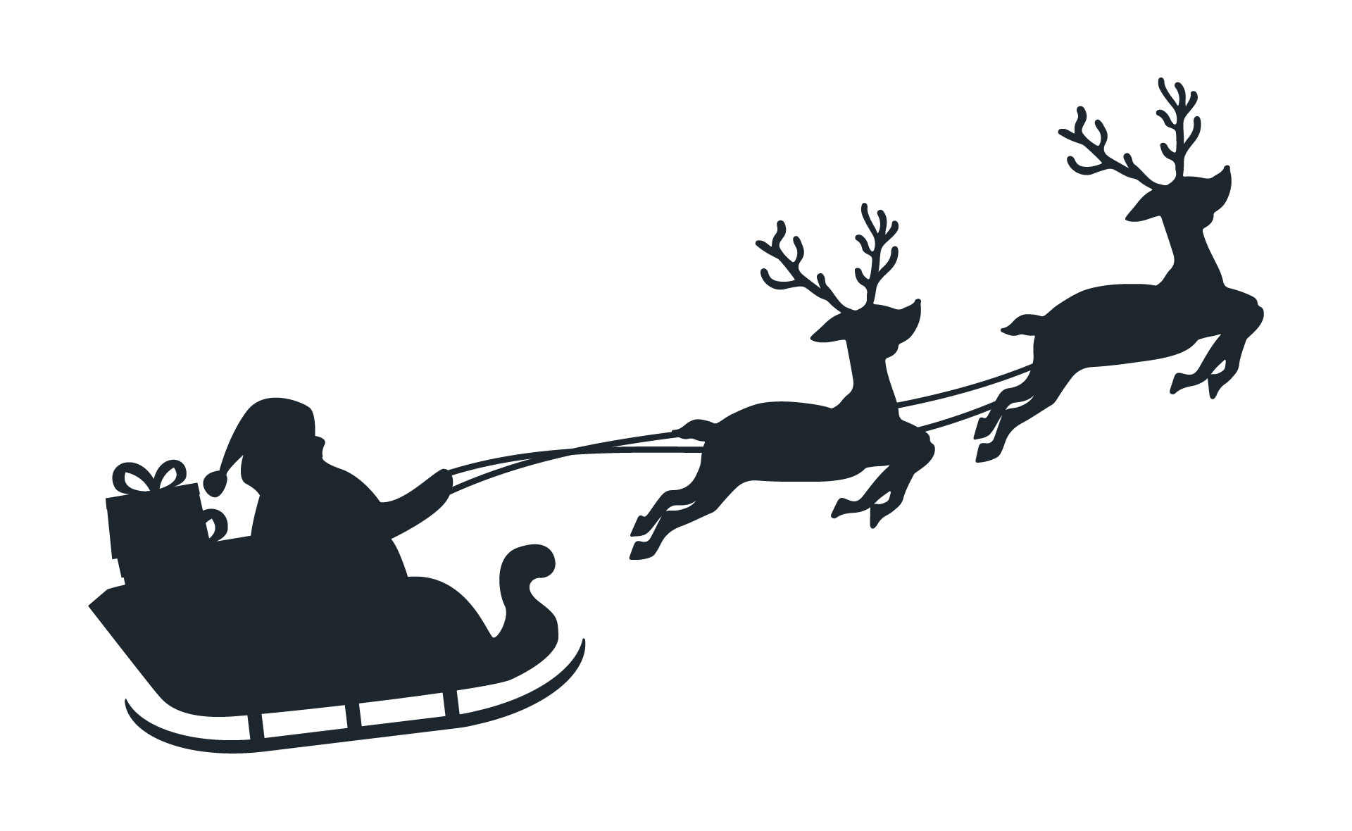Santa Sleigh Silhouette