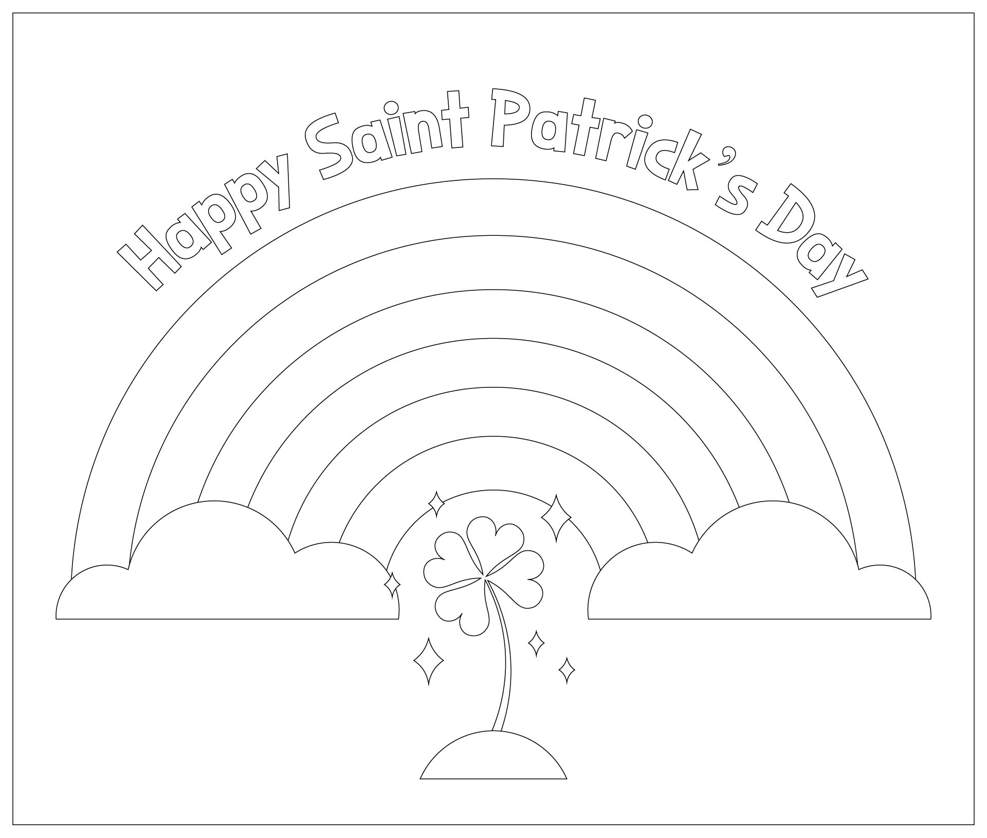 Lucky Shamrock Coloring Page