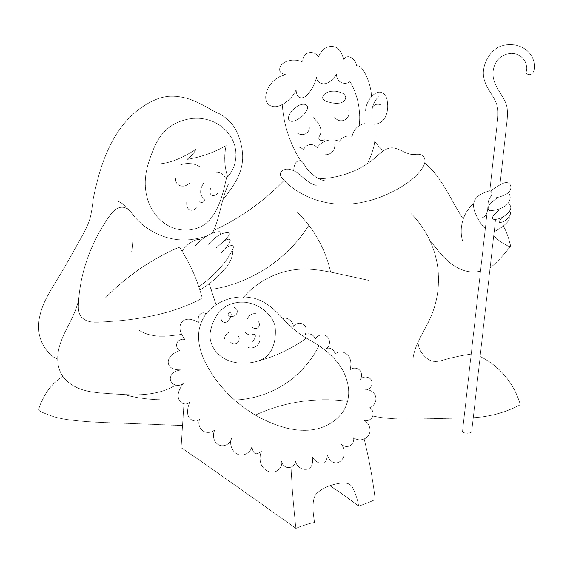 Nativity Coloring Pages