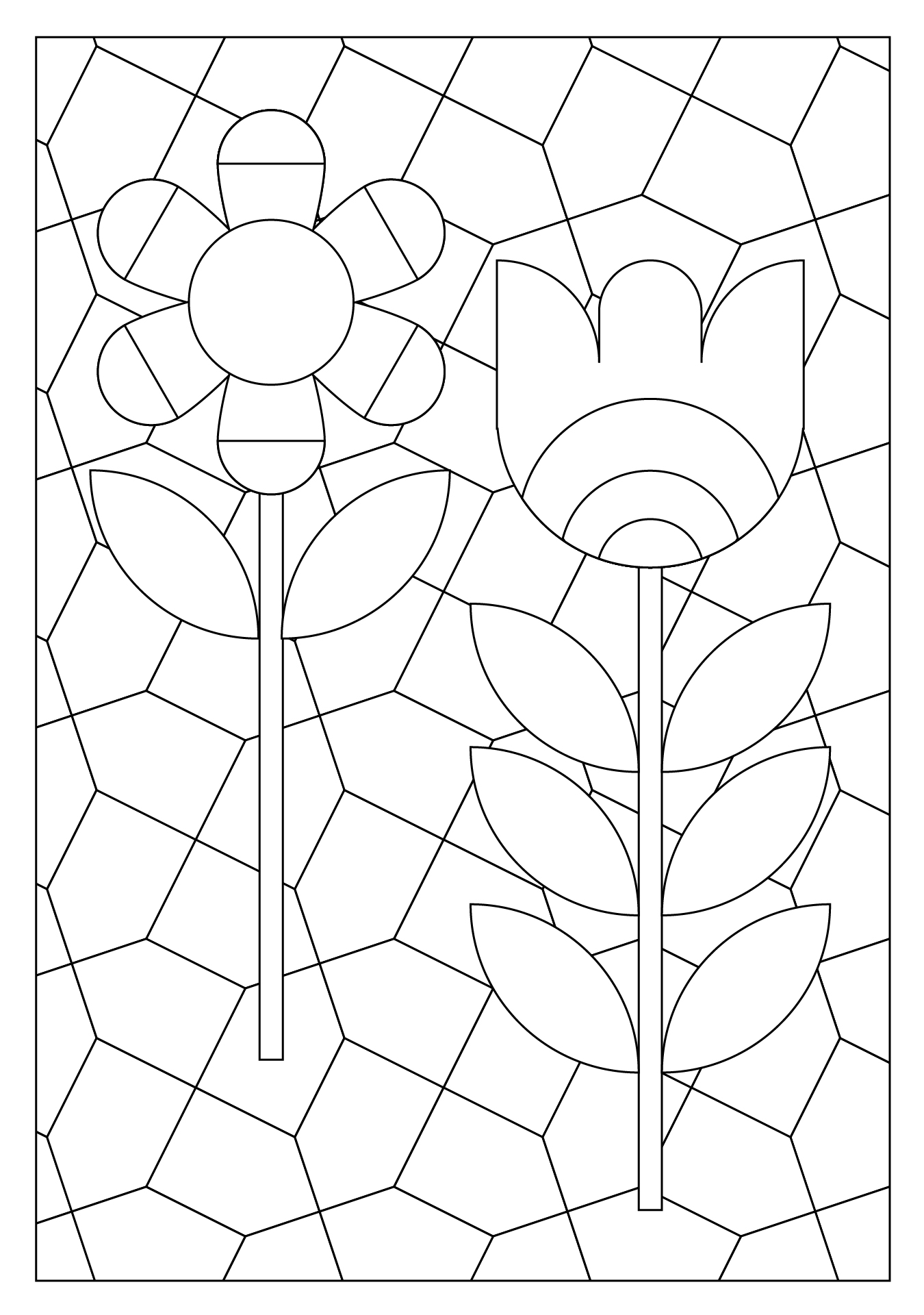 Stained Glass Coloring Pages