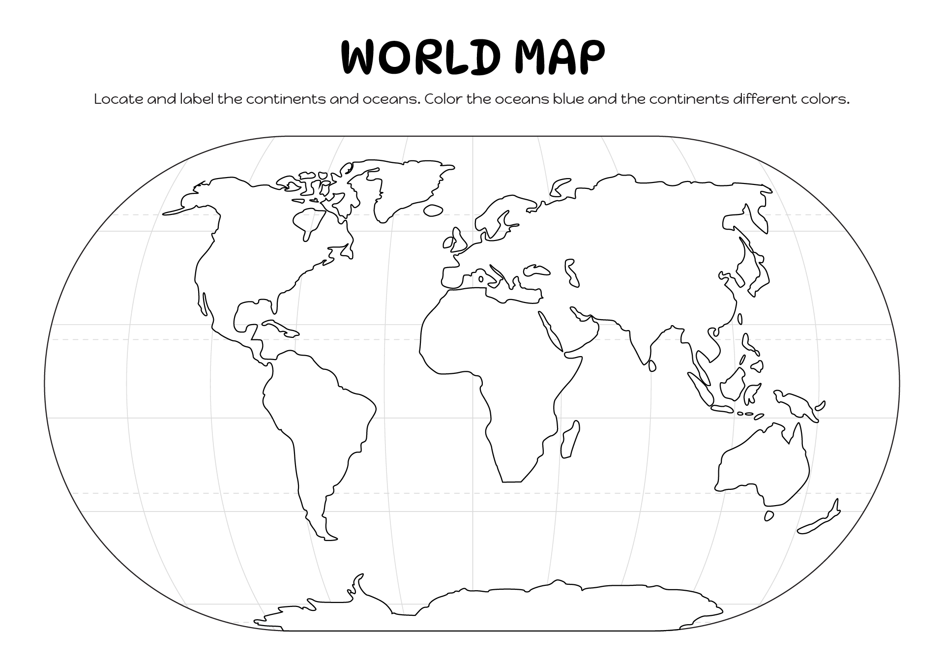 World Map For Students