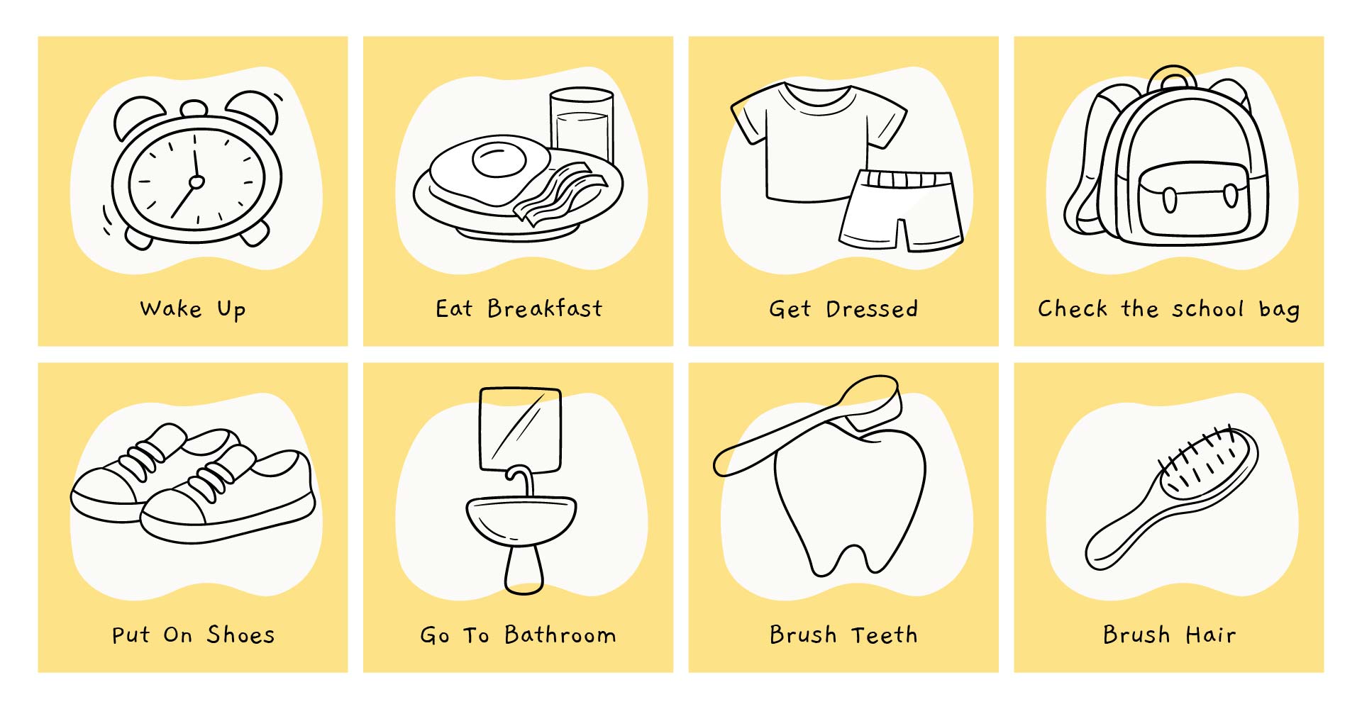 Morning Routine Visual Schedule