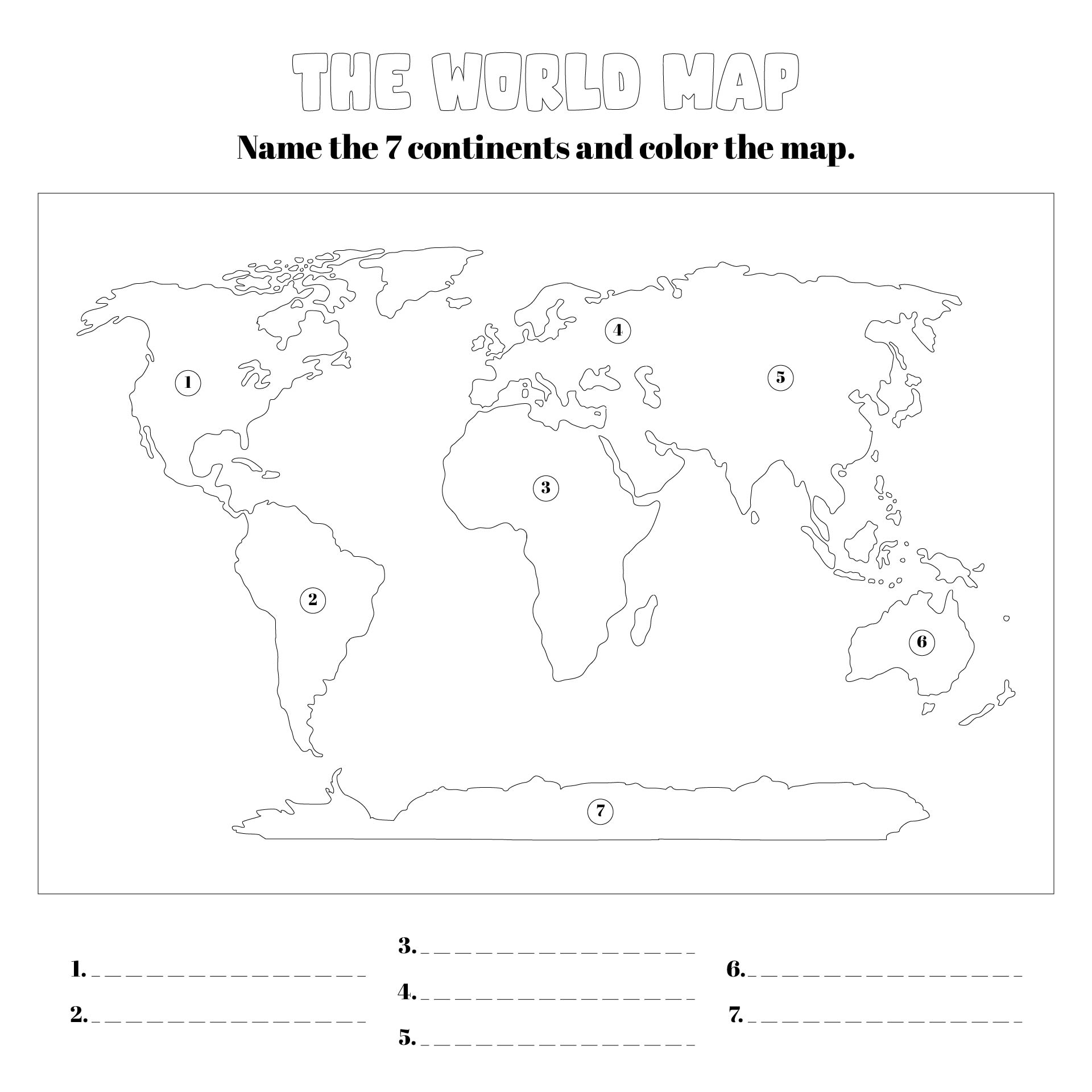 Map 7 Continents