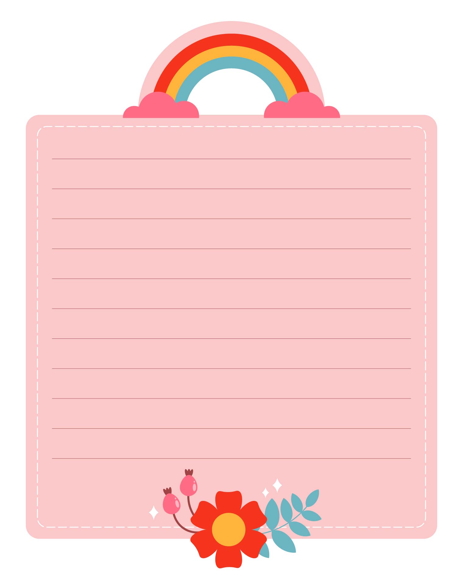 Spring Writing Paper Stationery