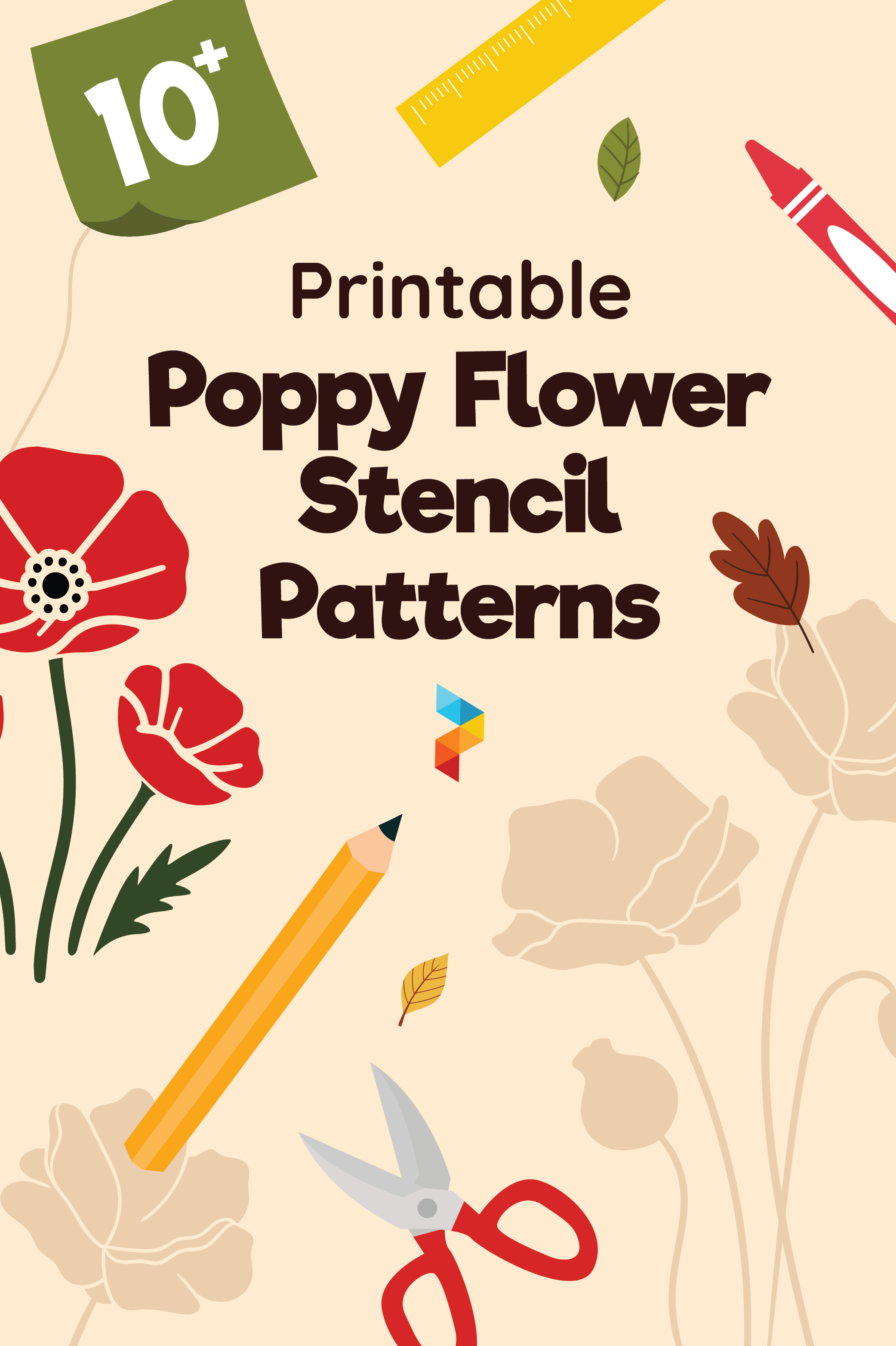 Printable Poppy Flower Stencil Patterns