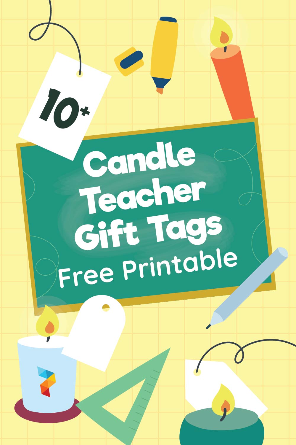 Candle Teacher Gift Tags