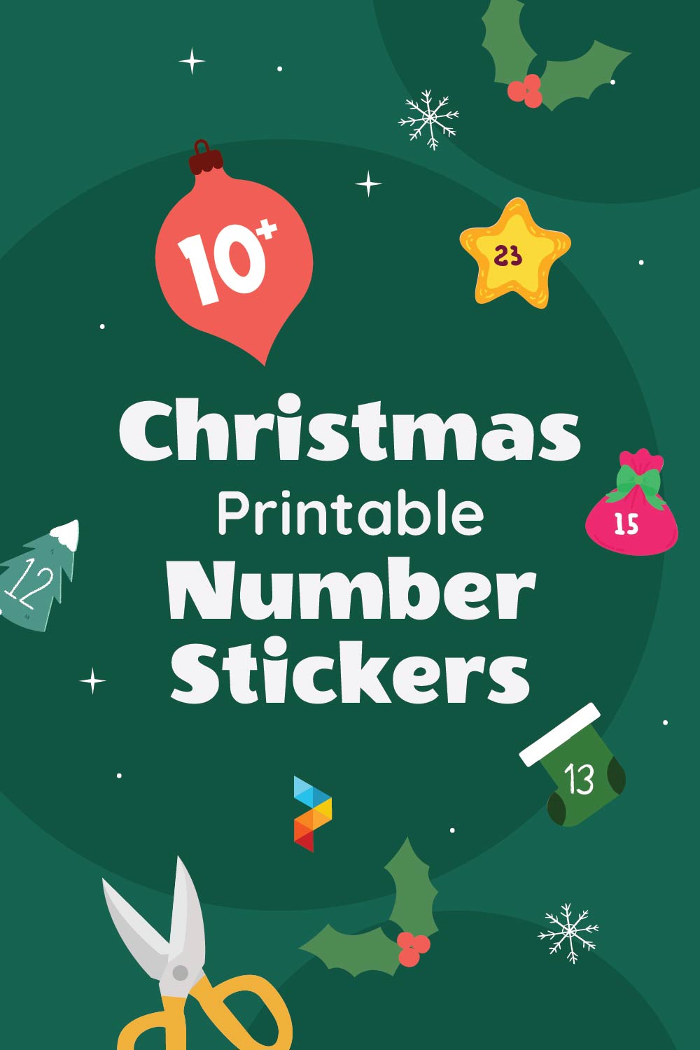 Christmas Number Stickers