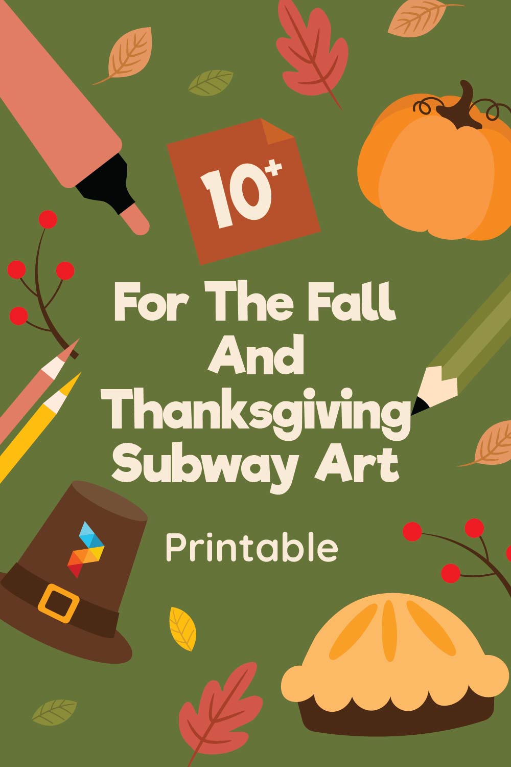 For The Fall And Thanksgiving Subway Art Printable