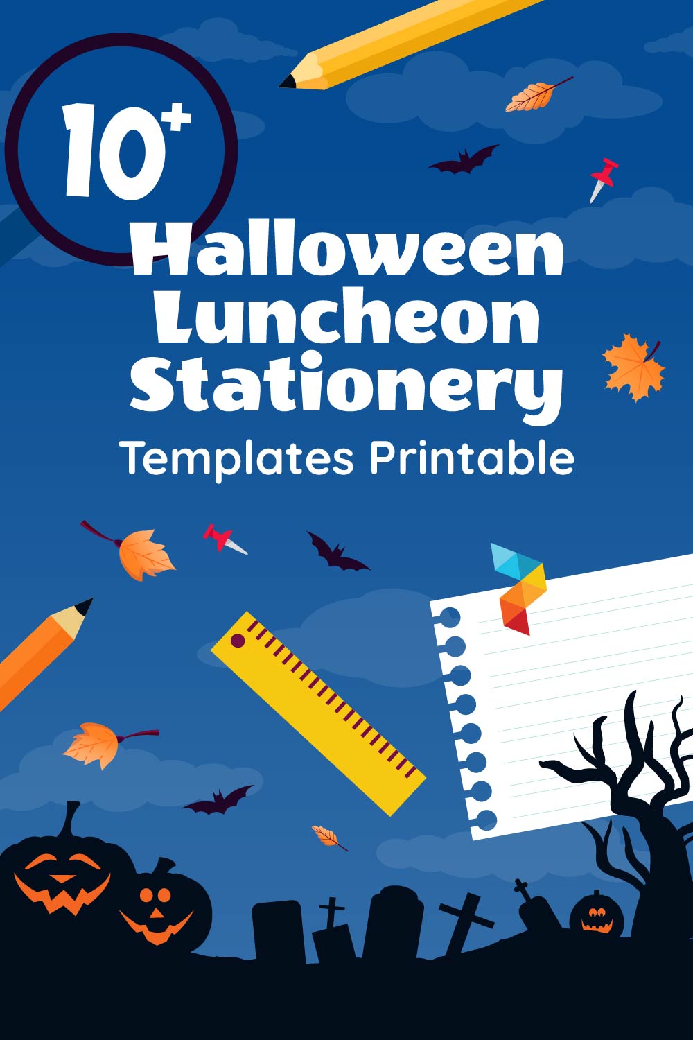 Halloween Luncheon Stationery Templates