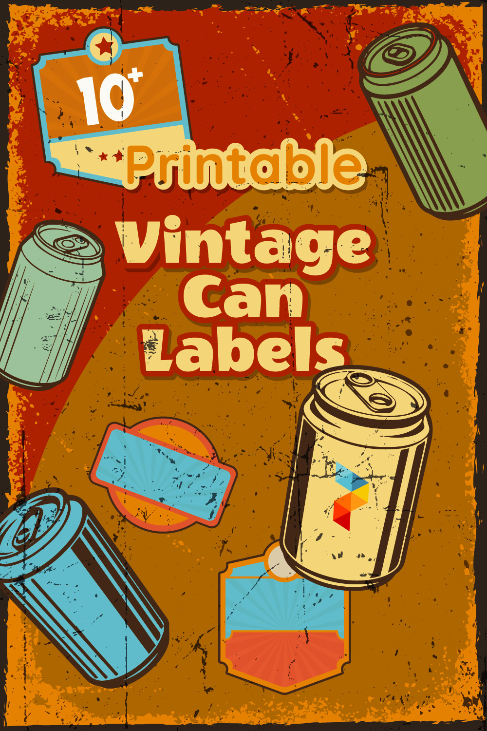 Printable Vintage Can Labels