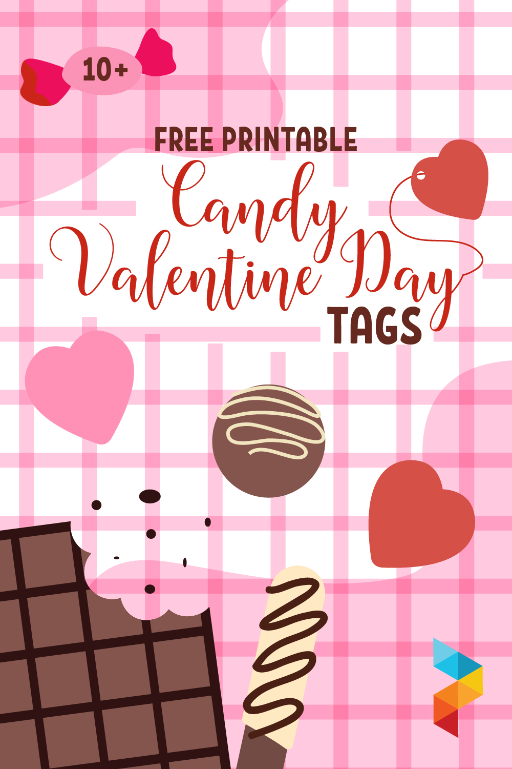 Candy Valentine Day Tags