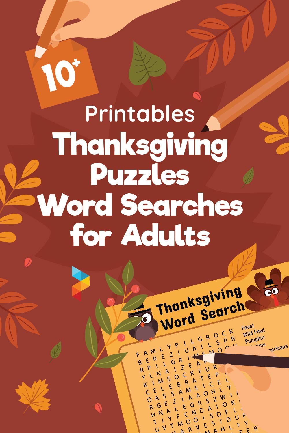 Thanksgiving Puzzles Word Searches For Adults