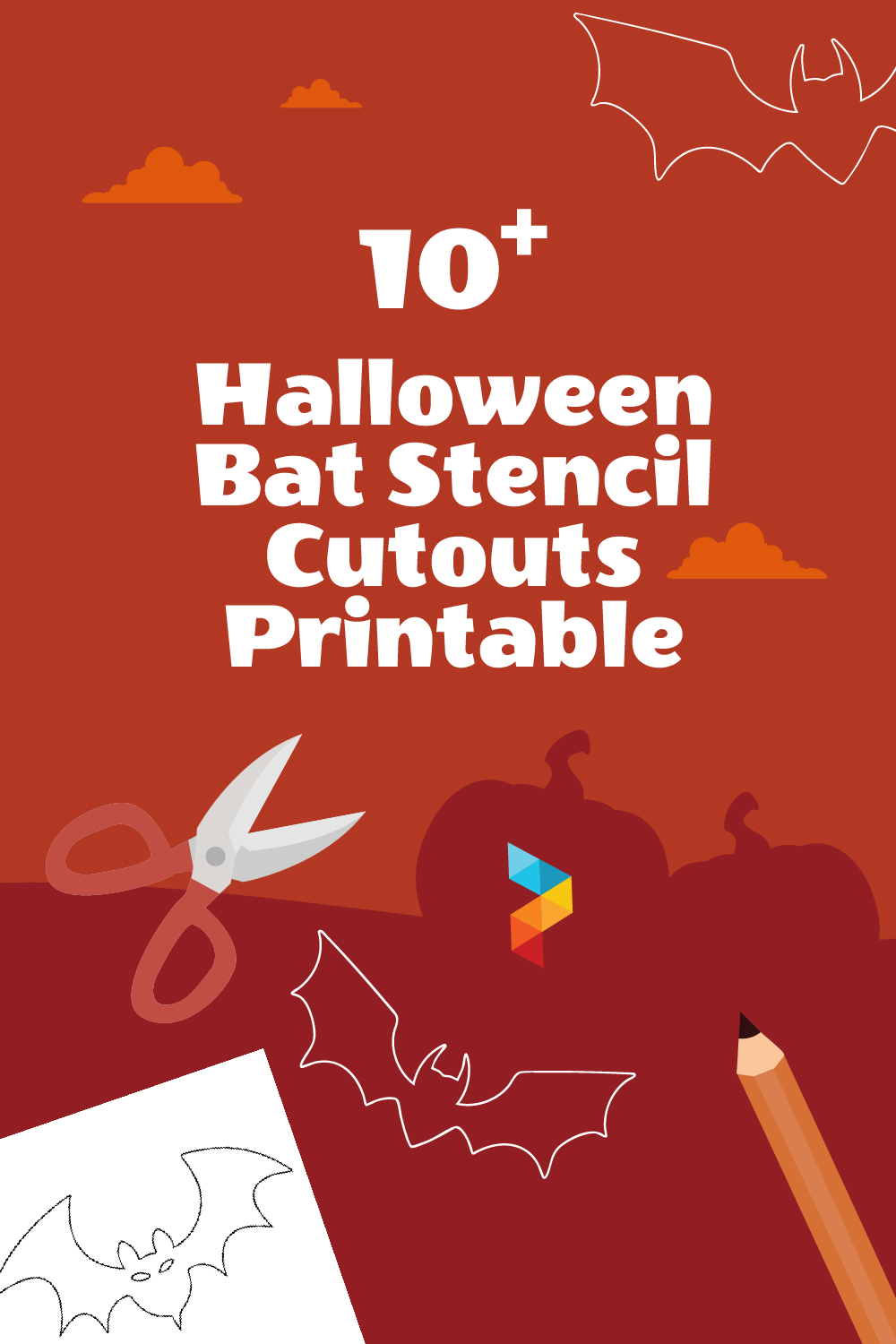 Halloween Bat Stencil Cutouts