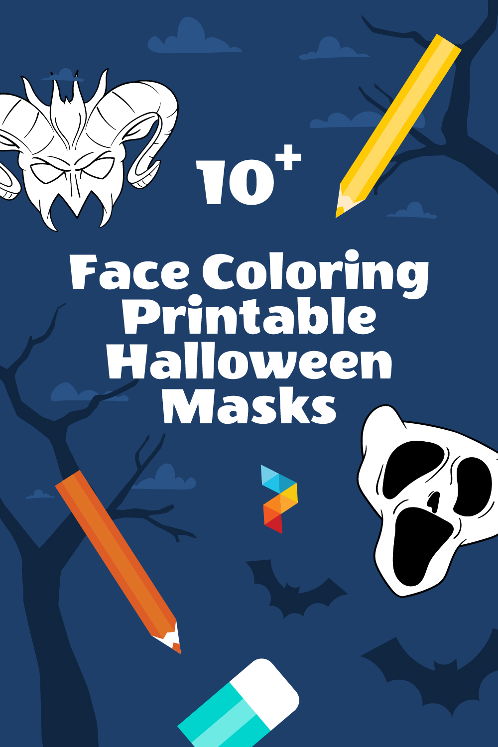 Face Coloring Halloween Masks