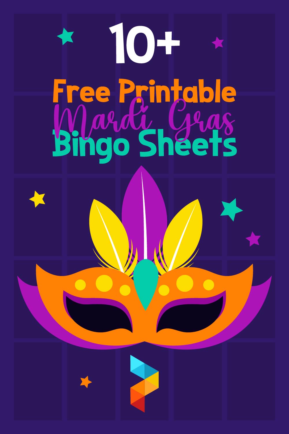 Mardi Gras Bingo Sheets