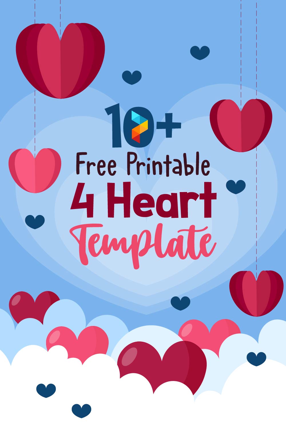4 Heart Template