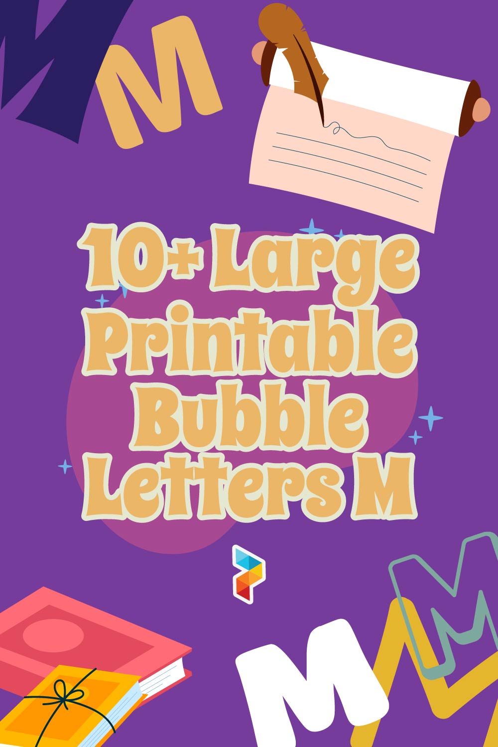 Large Bubble Letters M