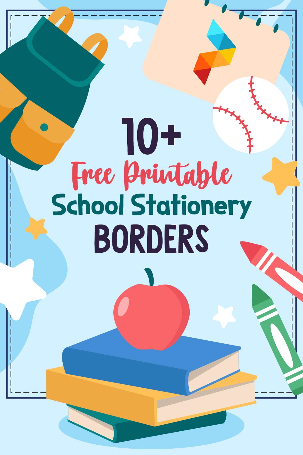 School Stationery Borders