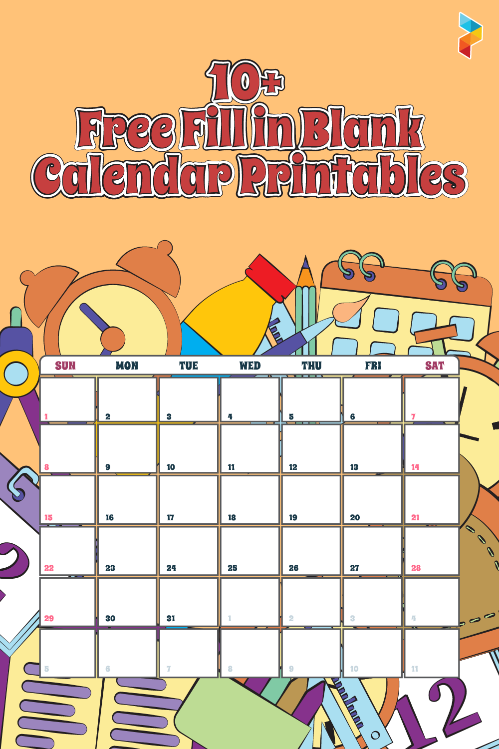 Fill In Blank Calendar