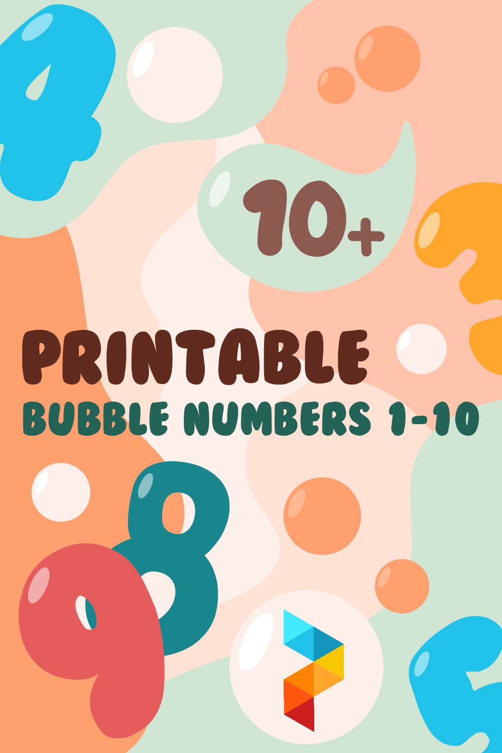 Printable Bubble Numbers 1-10