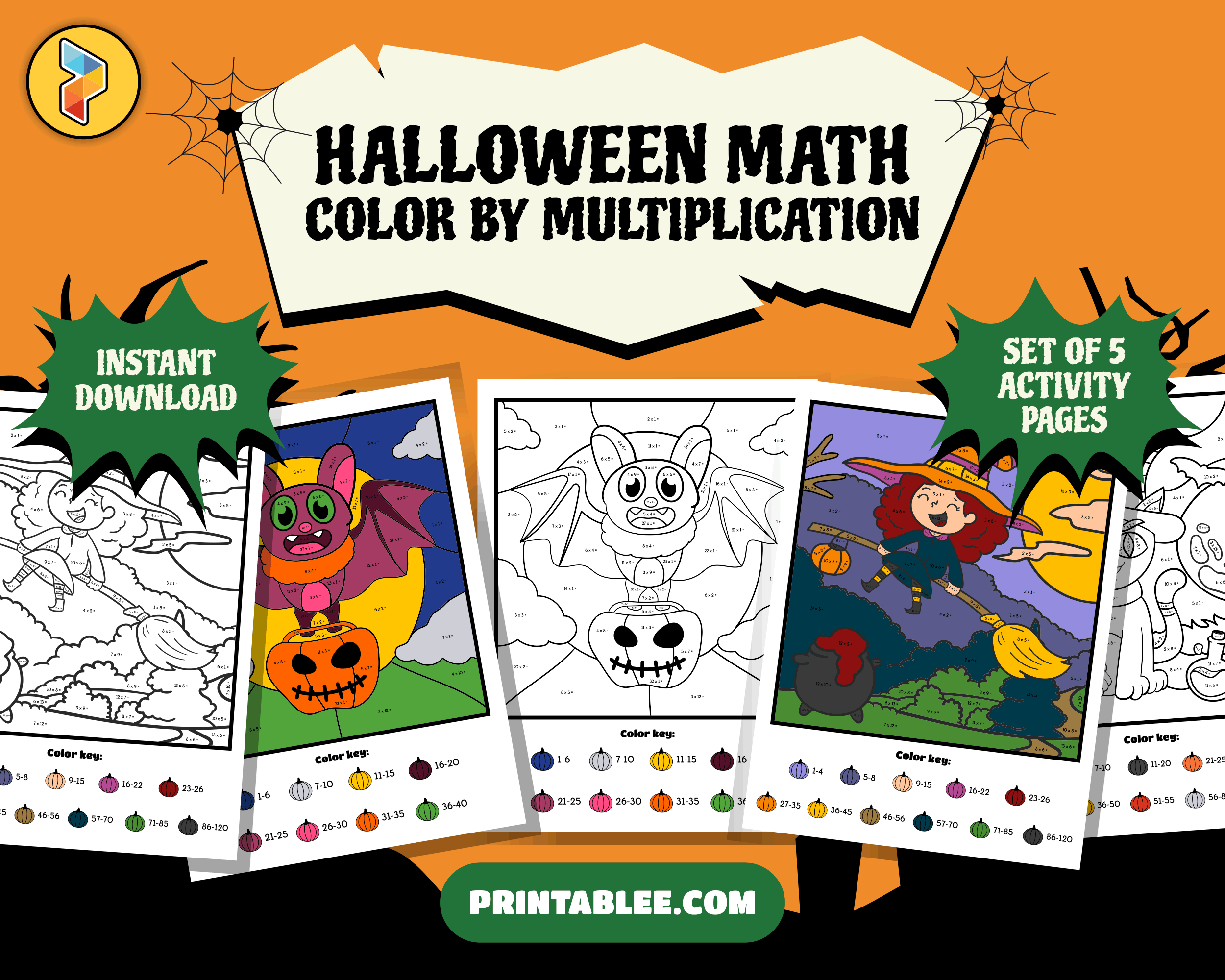 Color By Number Activity Printable For Kids Halloween Theme Fun And 